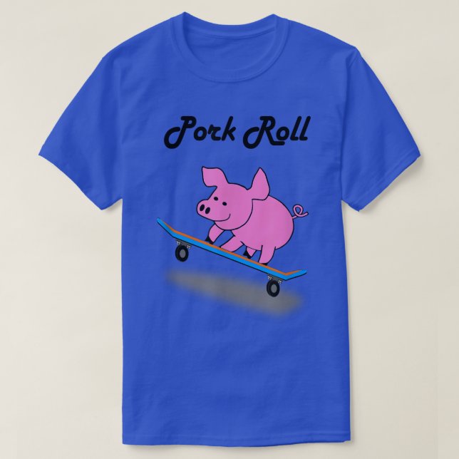 Camisa De Porco Roll Funny Skateboard (Frente do Design)