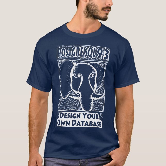 Camisa de PostgreSQL 9,3 - homens (Frente)