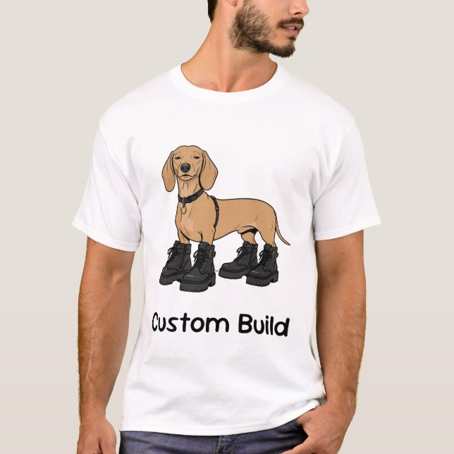 Camisa de Presente de Cachorro Engraçado Dachshund (Frente)