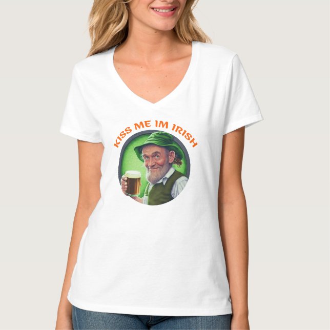 Camisa de Presente de São Patrick Day | Beije-me a (Frente)