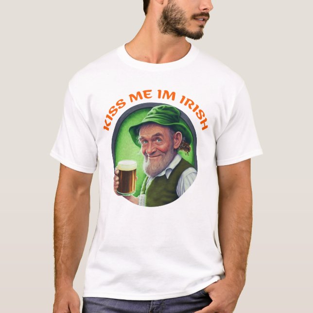 Camisa de Presente de São Patrick Day | Beije-me a (Frente)