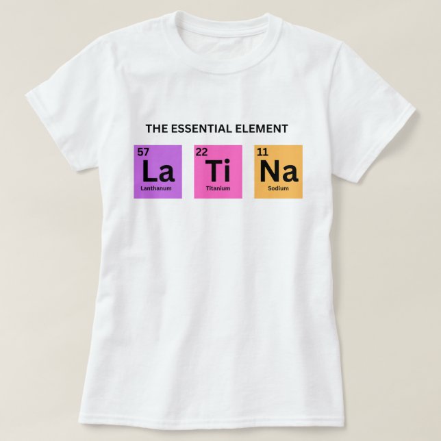 Camisa de presente Latina,Camisas de latência,Ener (Frente do Design)