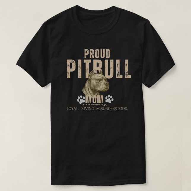 Camisa de Presente para Mãe de Pitbull – Design pa (Frente do Design)