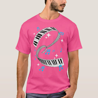 Camisa de Presente para Tocador de Piano Teclas de