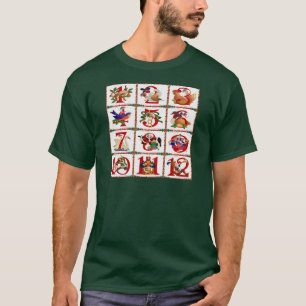 Camisa de Presentes de Estampa de Colcha dos 12 Di