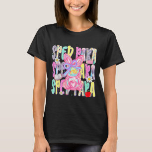 Camisa de primavera colorida fofa da Páscoa Sped