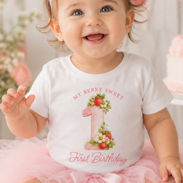 Camisa de Primeiro Aniversário Berry Sweet (Criador carregado)