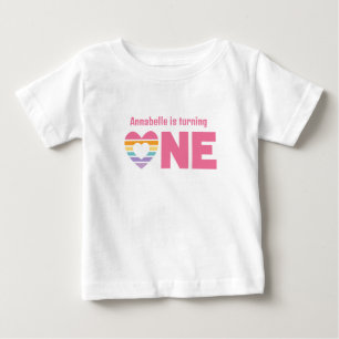 Camisa de Primeiro Aniversário com Coração