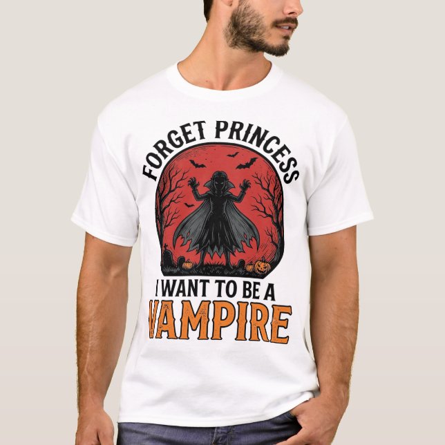 Camisa de Princesa Vampira Assustadora Retro Desen (Frente)