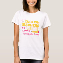 Camisa de professor de inglês personalizável