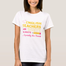 Camisa de professor de inglês personalizável