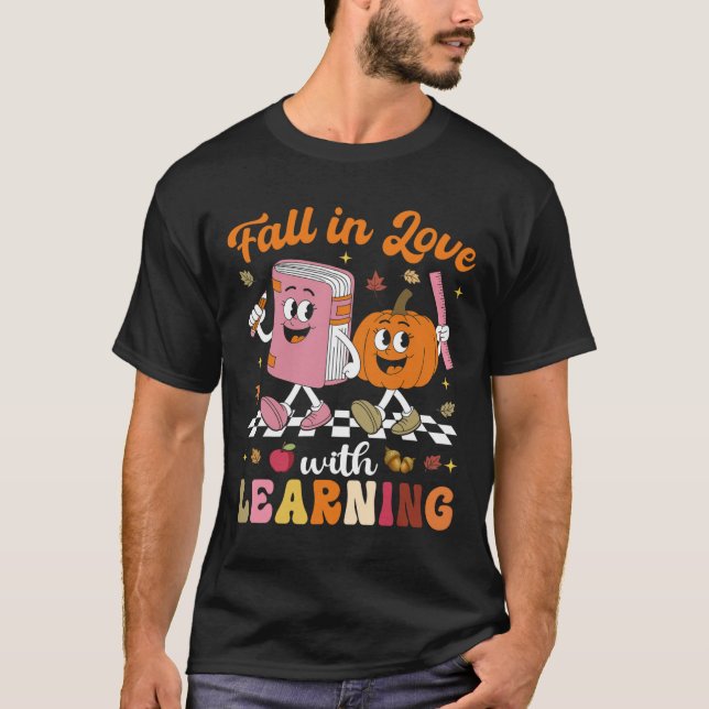 Camisa De Professora De Ação De Graças A Retro Cai (Frente)
