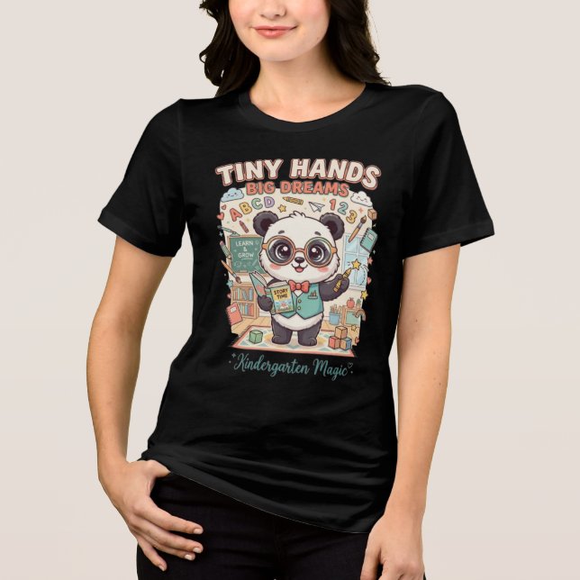 Camisa de Professora de Jardim de Infância | Mãos  (Frente)