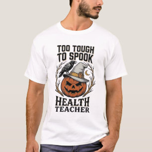 Camisa de professora de saúde Halloween Pu gravada