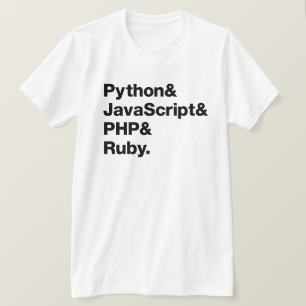 Camisa de programação do rubi do PHP do Javascri