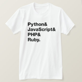Camisa de programação do rubi do PHP do Javascript