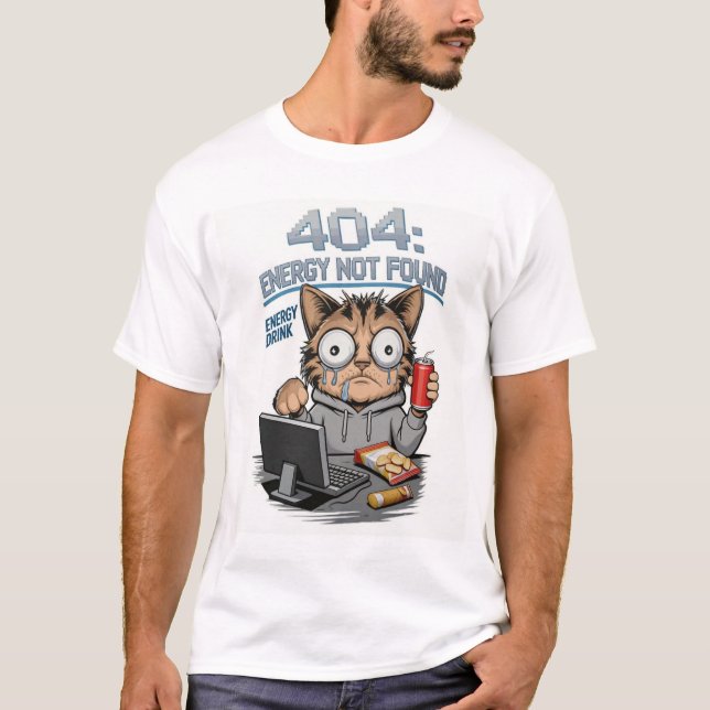 Camisa de Programador de Gato – Código Café Gato R (Frente)