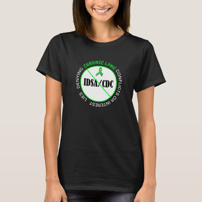Camisa de Protesto contra doença de Lyme Anti-IDSA (Frente)