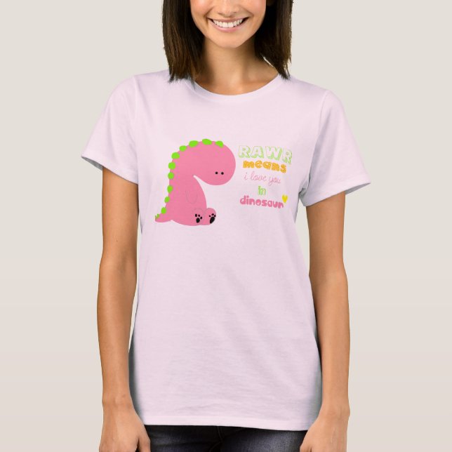 camisa de raia de dinossauro fofa (Frente)