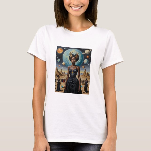 Camisa de Rainha Cósmica da Coroa Planetária (Frente)