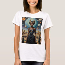 Camisa de Rainha Cósmica da Coroa Planetária