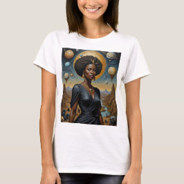 Camisa de Rainha Cósmica da Lua ouro