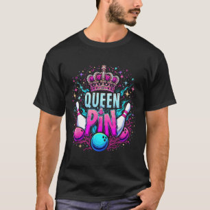 Camisa de Rainha Pino Bola de Boliche Liga Para Bo