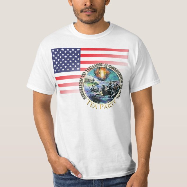 Camisa de rebelião do Tea Party (Frente)