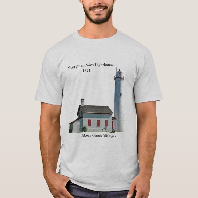 Camisa de recorte do Sturgeon Point Lighthouse (Frente)