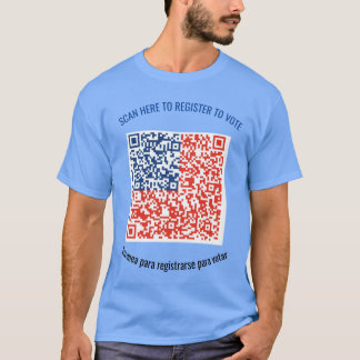 Camisa de registro do eleitor - Código QR frontal