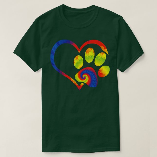 Camisa de Resgate Animal Cachorro Pegada de Pata T (Frente do Design)
