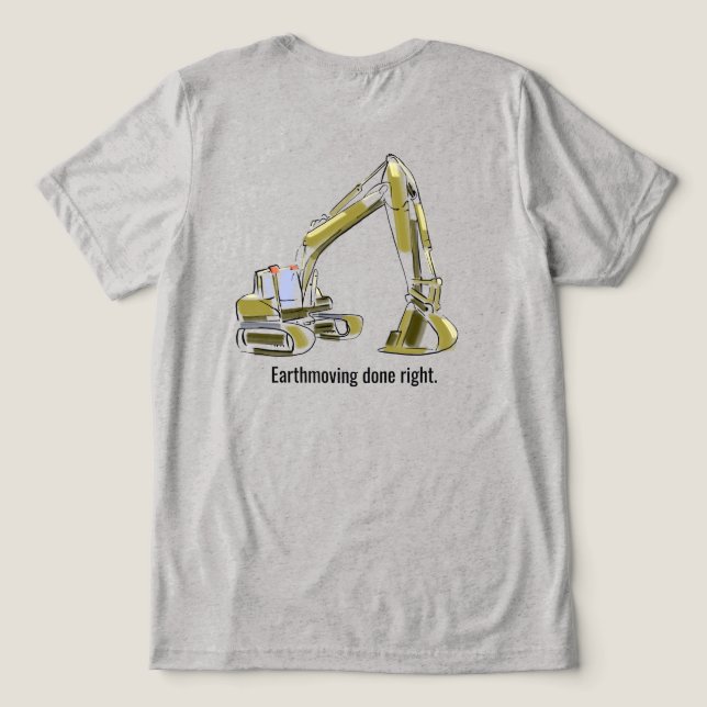 Camisa de Retroescavadeira Operador de Equipamento (Verso do Design )