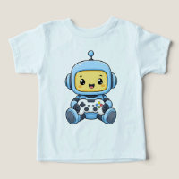 Camisa de Robô Gamer Fofo | Camiseta de Jogos para