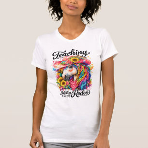 Camisa de Rodeio para Professores, Floral Cavalo C