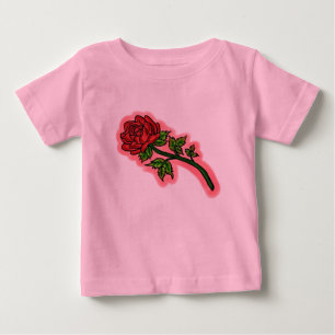 Camisa de rosa de aquarela bebê