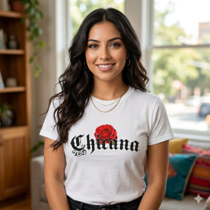 Camisa de Rosa vermelha chicana