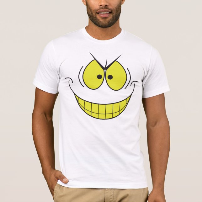 Camisa De Rosto De Grande Sorriso mau Genius (Frente)