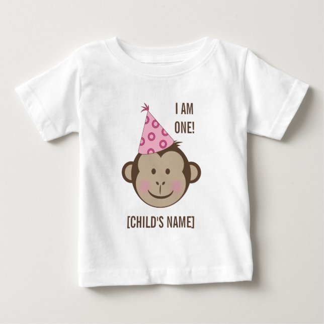 Camisa De Rosto De Macaco De Aniversário (Frente)