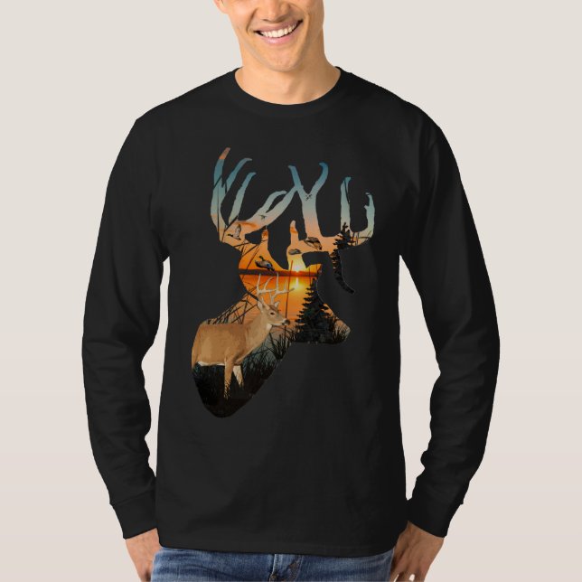 Camisa De Roupa Longa De Veado Whitetail, Caça A V (Frente)