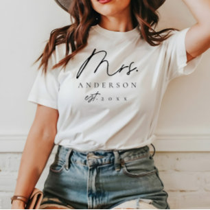 Camisa de Script Preto Personalizada Elegante da S