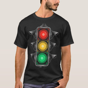 Camisa de Semáforo Adulto Criança Fantasia de Semá