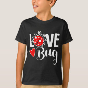 Camisa de Senhora Besouro do Amor Bug Cute Dia dos