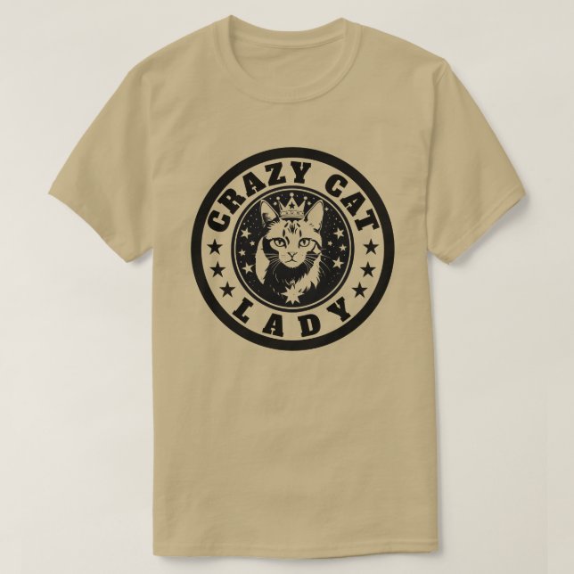Camisa de Senhora de Gato Louca (Frente do Design)
