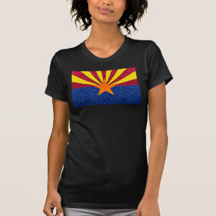 Camisa de senhoras com bandeira de Arizona brilhan