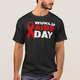 Camisa de Sensibilização HIVAIDS - Fita Vermelha,