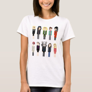 Camisa de Sestras do pixel - vertical 10 - preto