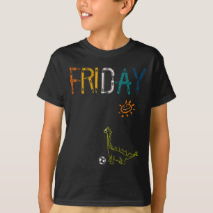 Camisa De Sexta-Feira Engraçado Vintage Dinossauro