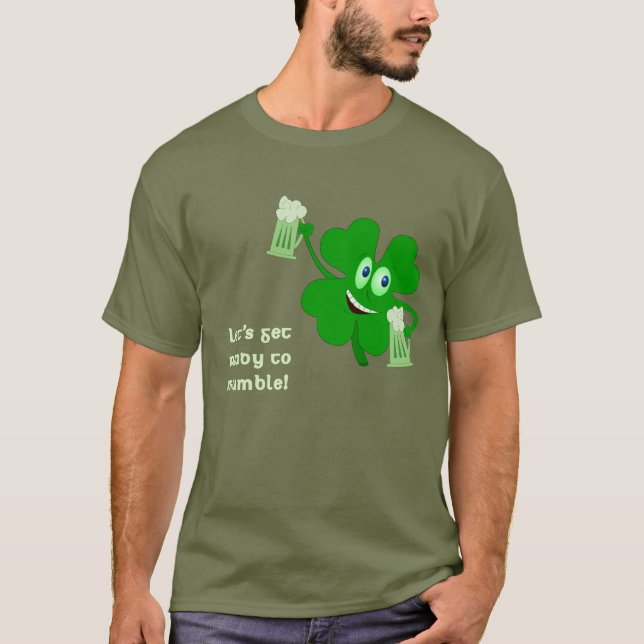 Camisa De Shamrock De Dia de São Patrício Engraçad (Frente)