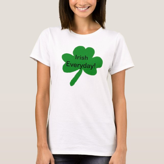 Camisa de Shamrock do dia a dia irlandesa (Frente)