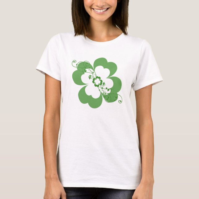 Camisa De Shamrock Floral (Frente)